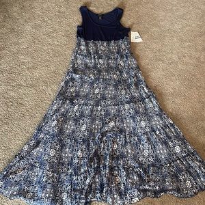 Karen Kane Santorini Topanga Tiered Sleeveless Floral Maxi Dress